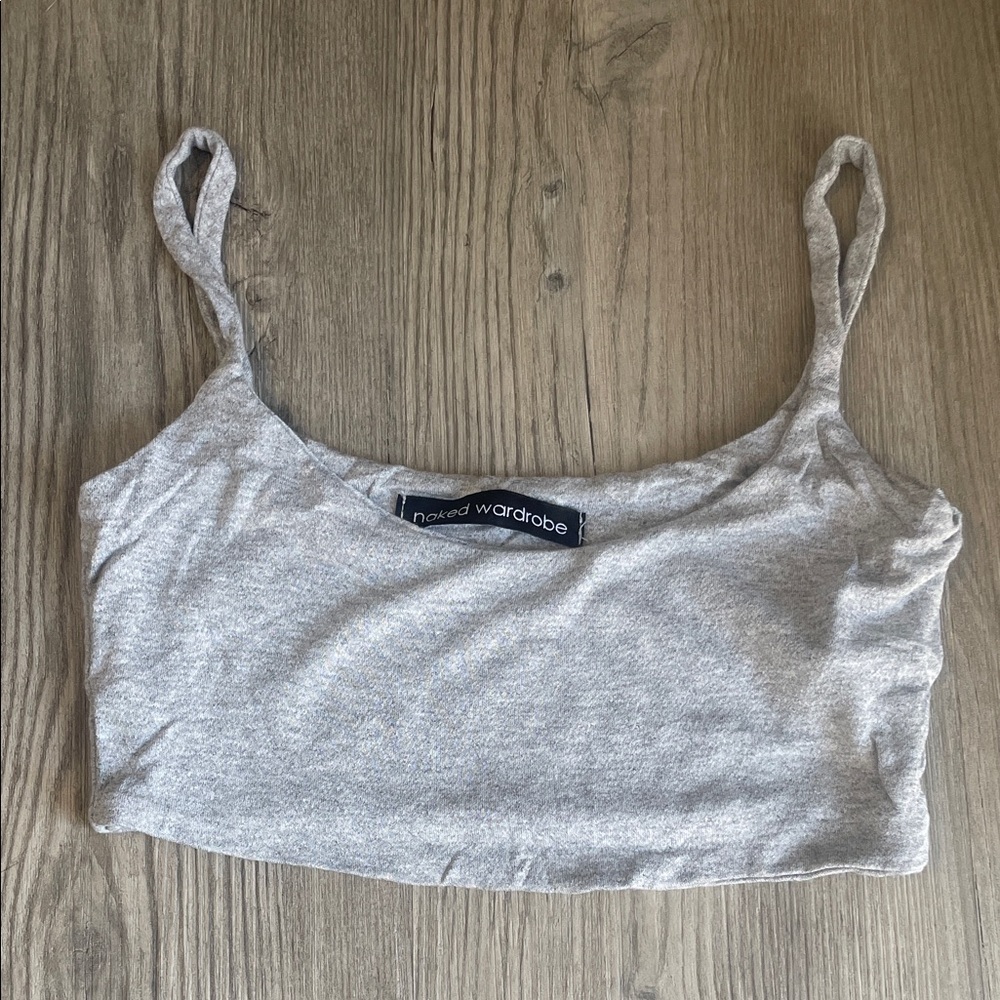 Naked Wardrobe Light Gray Camisole Top